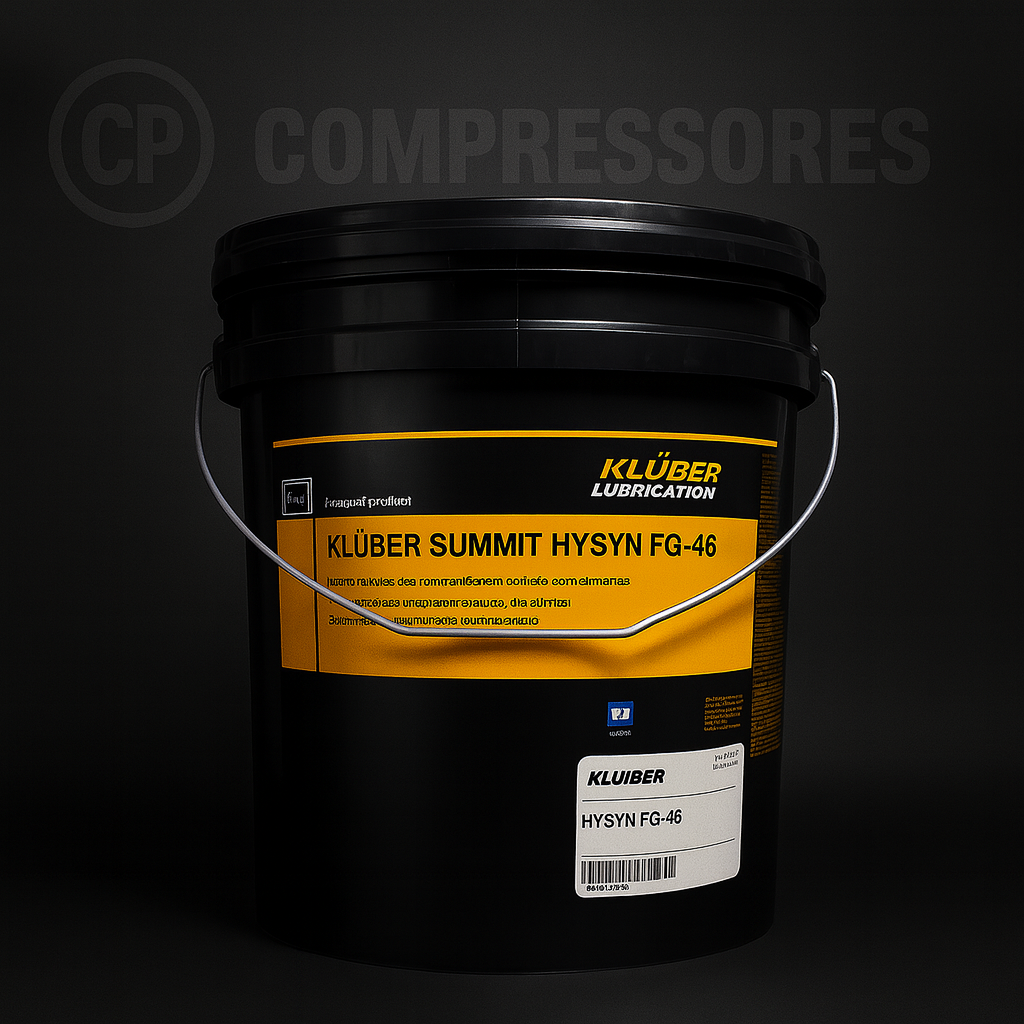 Óleo sintético ISO 46 grau alimentício para compressor de parafuso FG 46 Klüber 19 L
